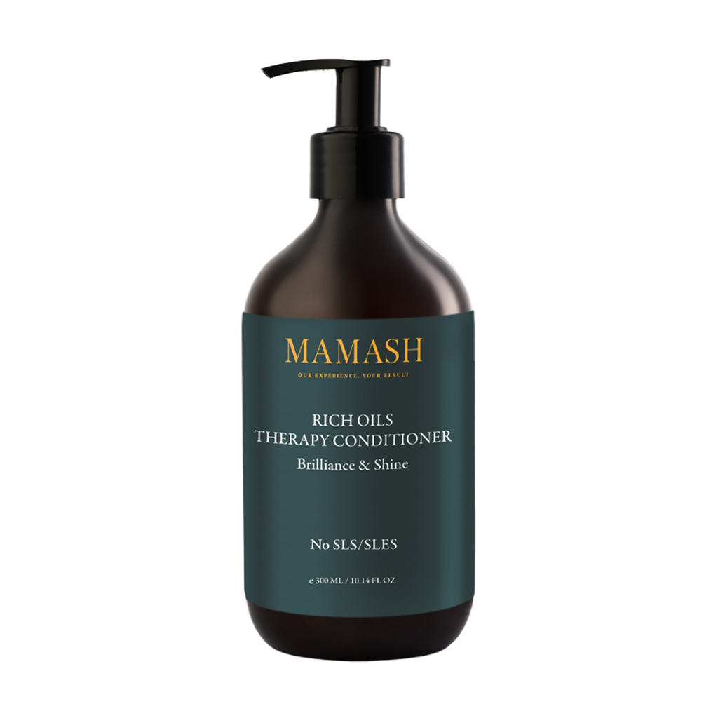 Живильний кондиціонер-терапія Mamash Rich Oils Therapy Conditioner для сяяння та блиску волосся, з цінними оліями, 300 мл